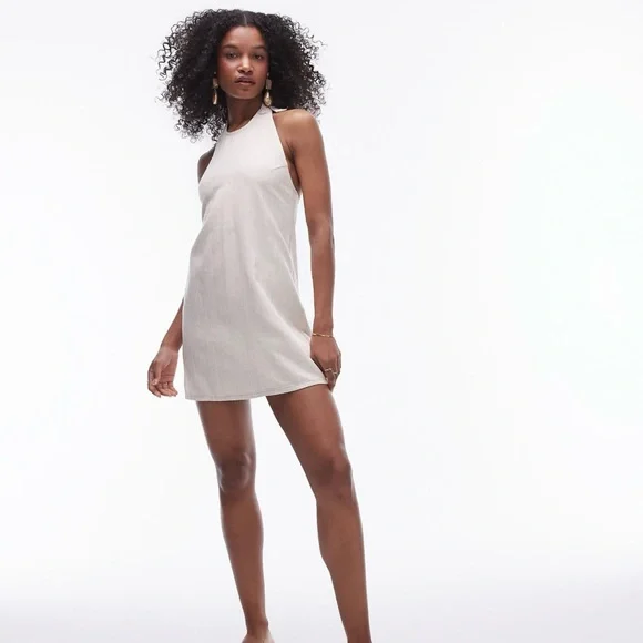 Topshop Cream Mini Dress